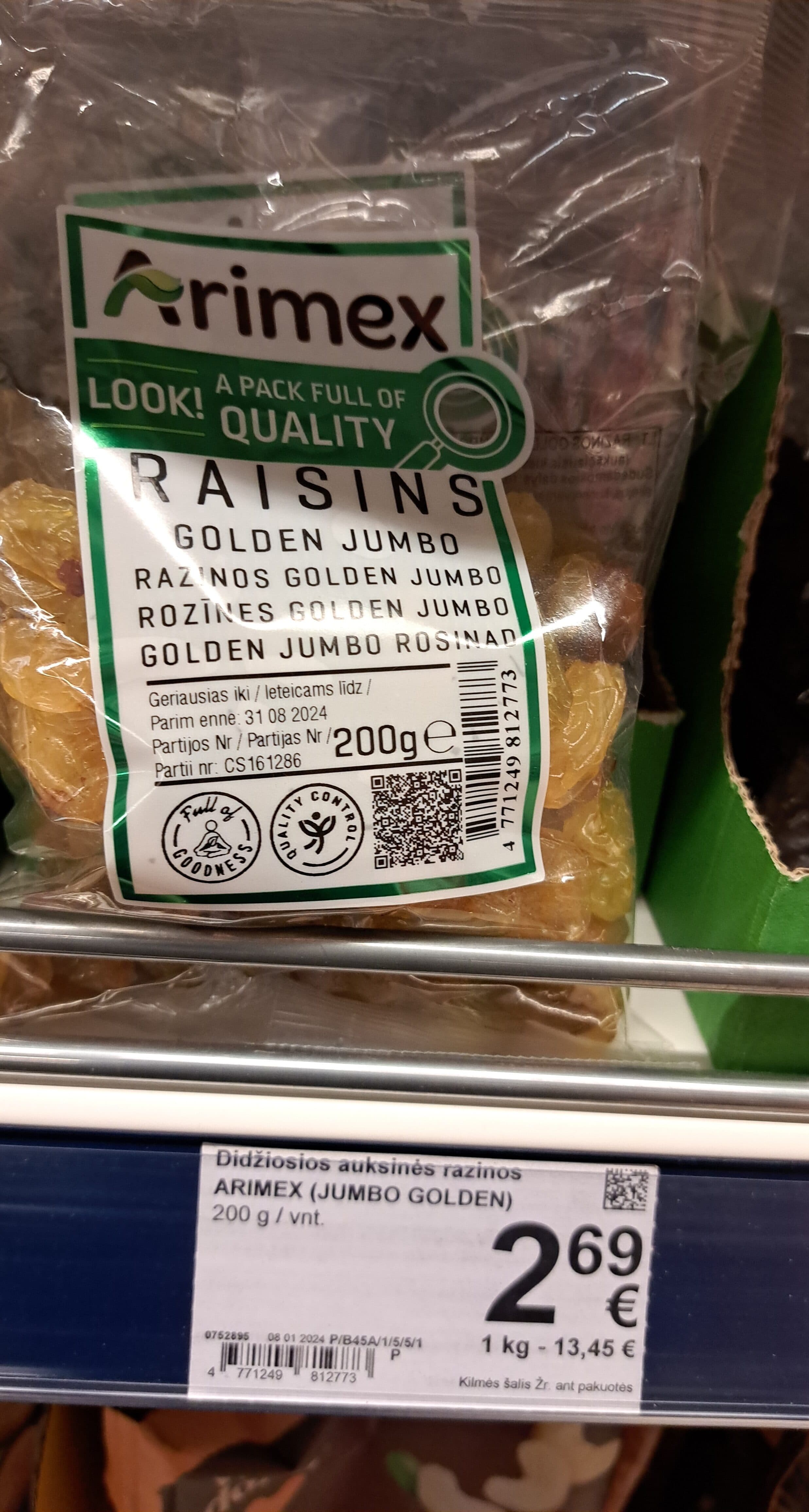 Razinos jumbo auksinės packshot