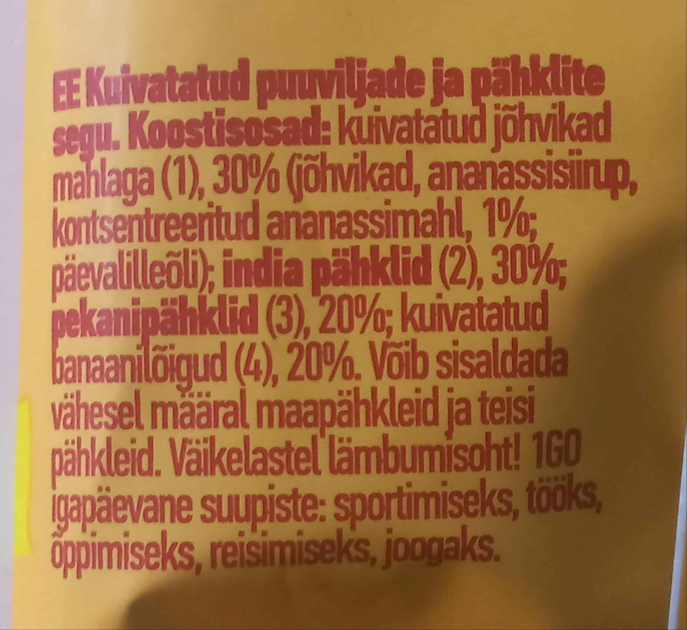Arimex 1g Everyday Nut Mix packshot