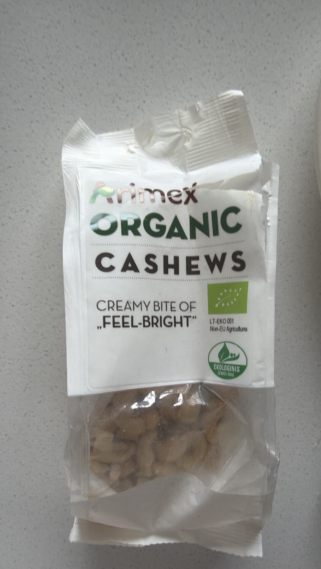 Arimex Organic Cashews packshot