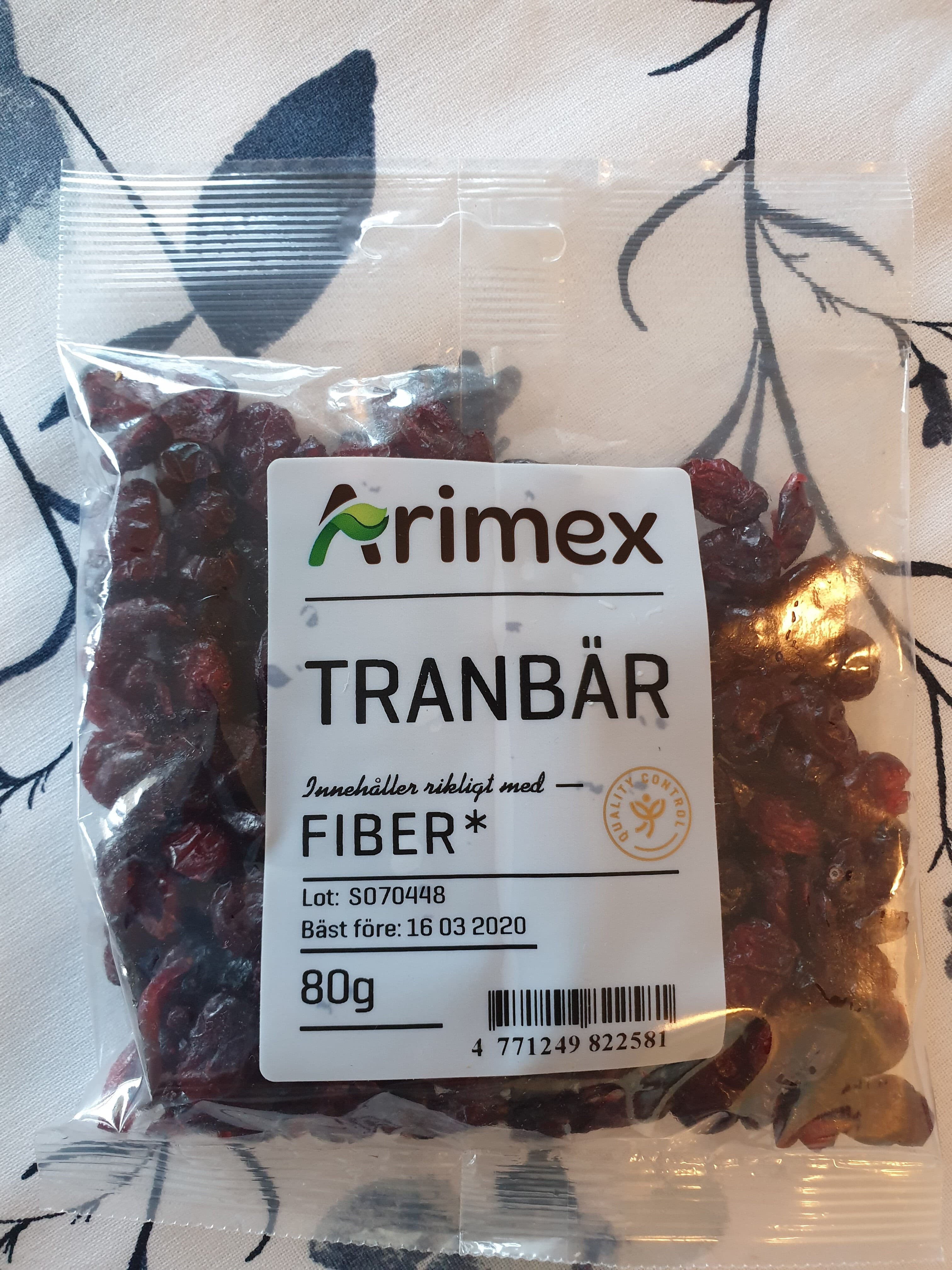 Arimex Tranbär packshot