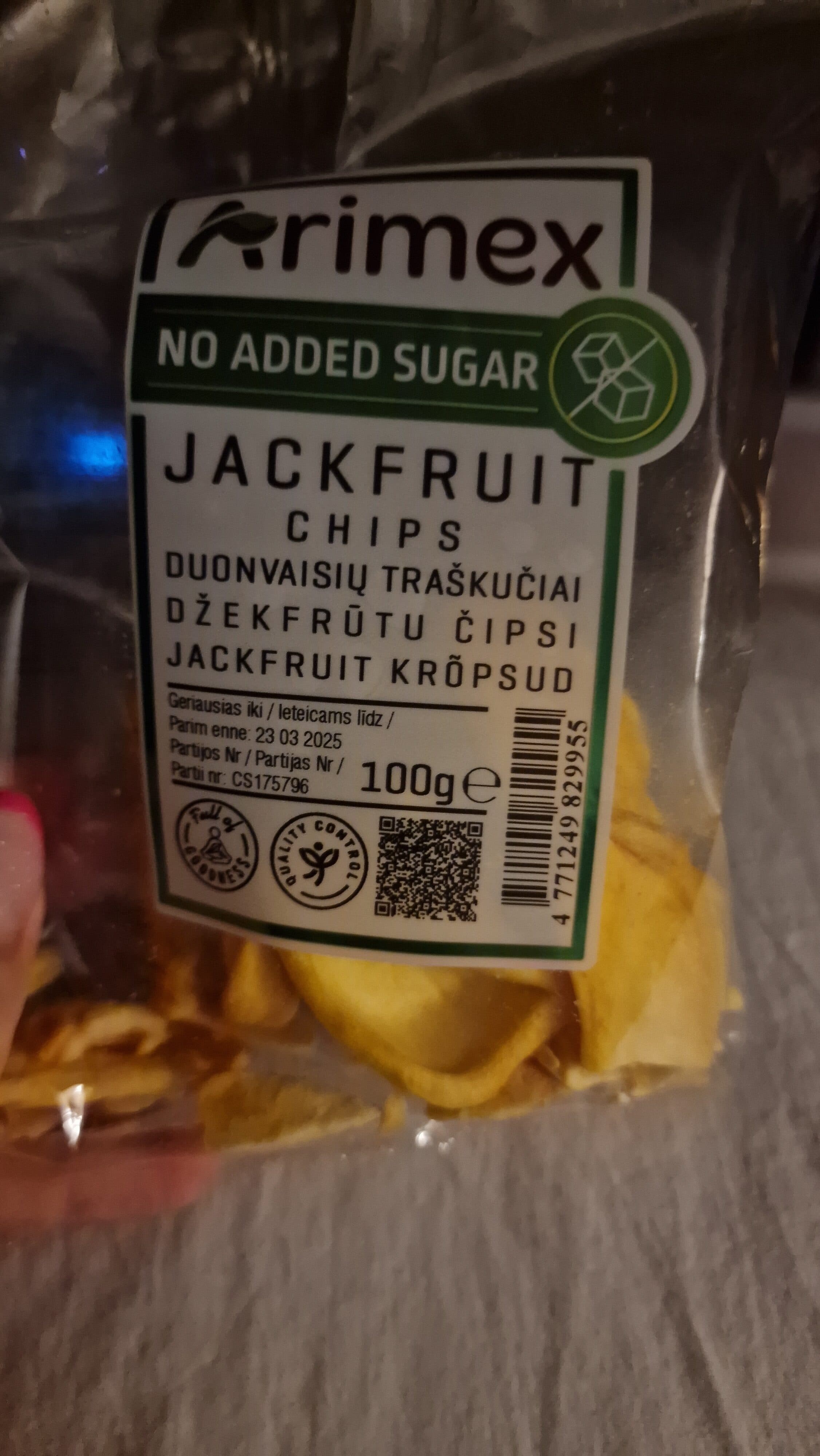 Arimex Jackfruit Chips packshot