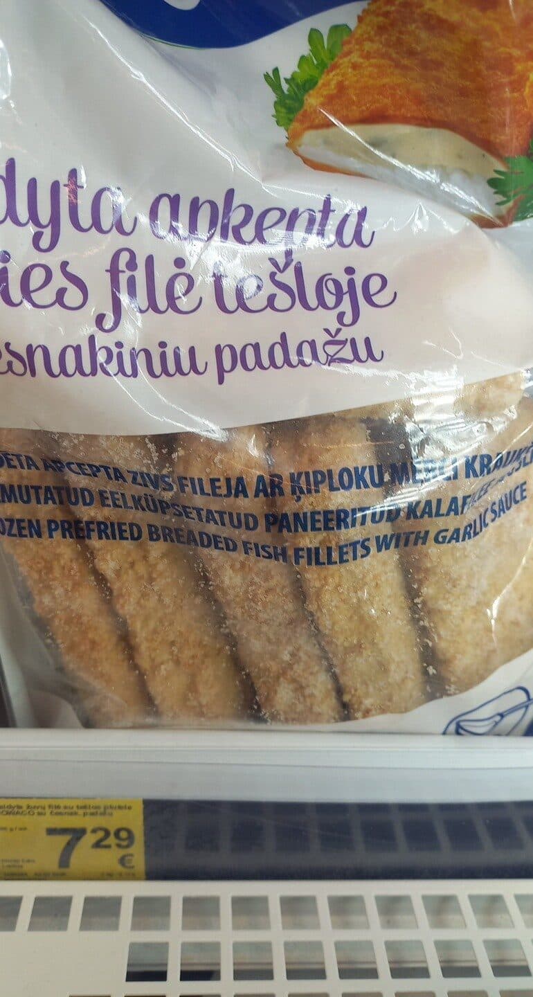 nowaco Žuvęs filė tešloje su česnakiniu padažu packshot