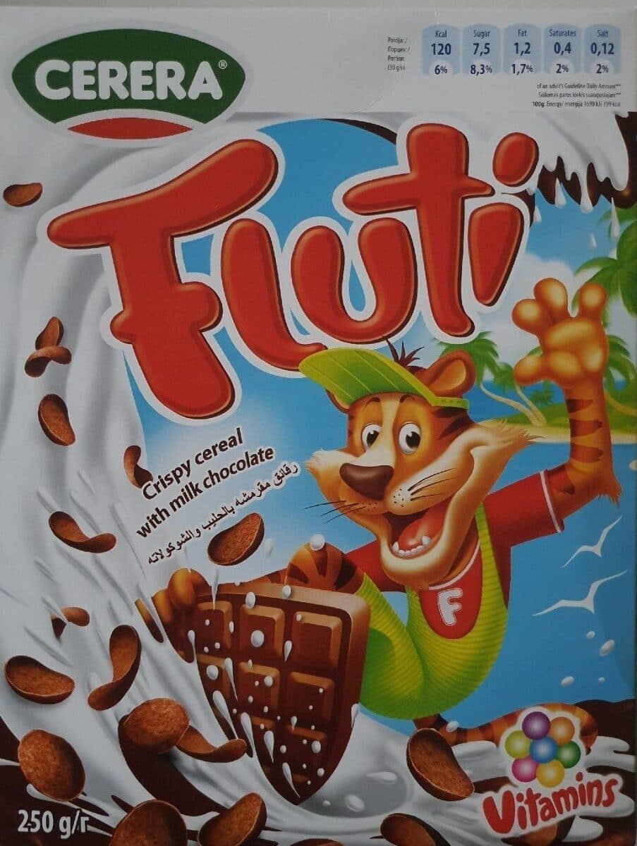 CERERA Fluti - Céréales de blé choco packshot
