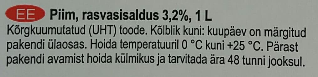 margė Milk 3.2% packshot