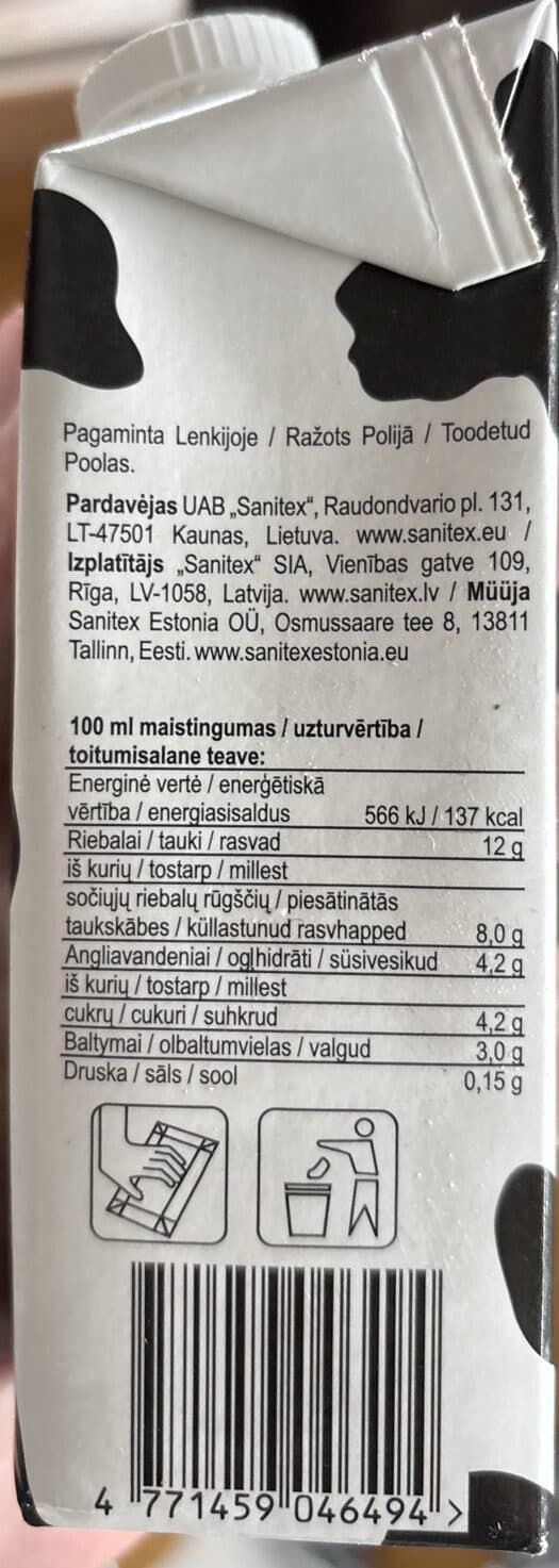 Margė Grietinėlė 12% packshot