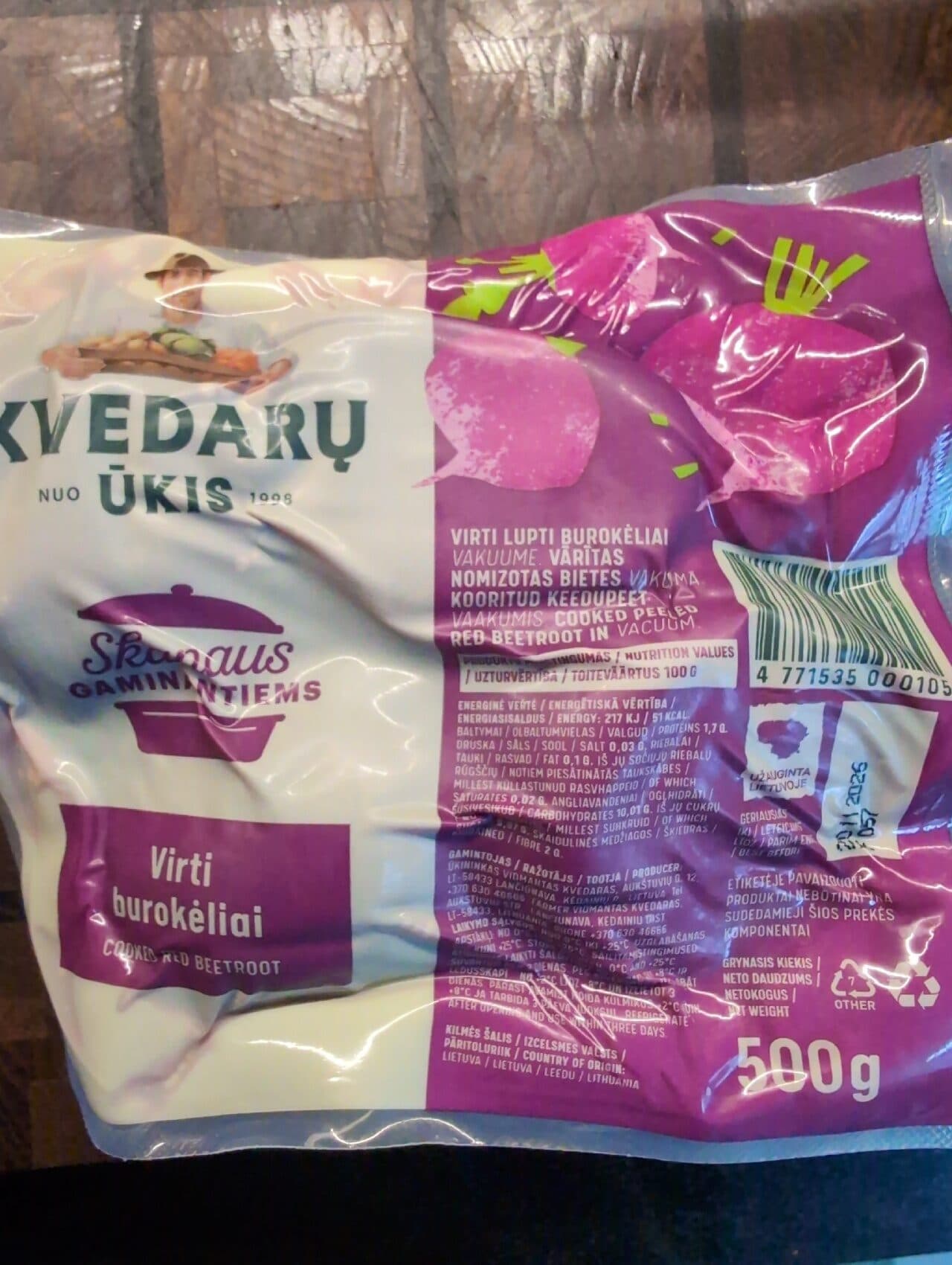Kvedarų Ūkis Virti burokėliai packshot