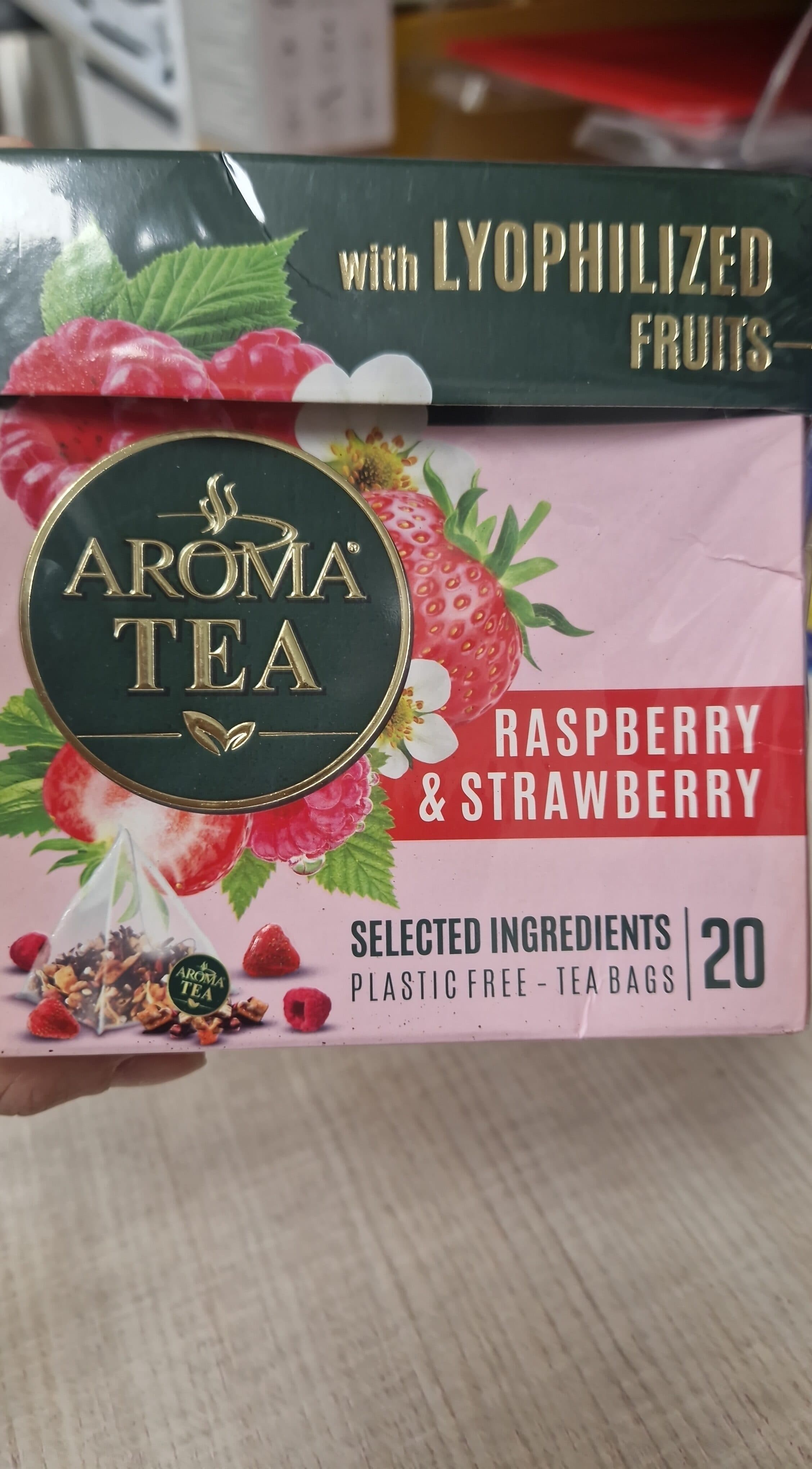 Aroma tea avietės ir braškės packshot