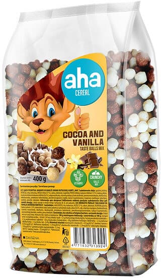 Aha “AHA” VANILLA FLAVOUR BALLS WITH COCOA packshot
