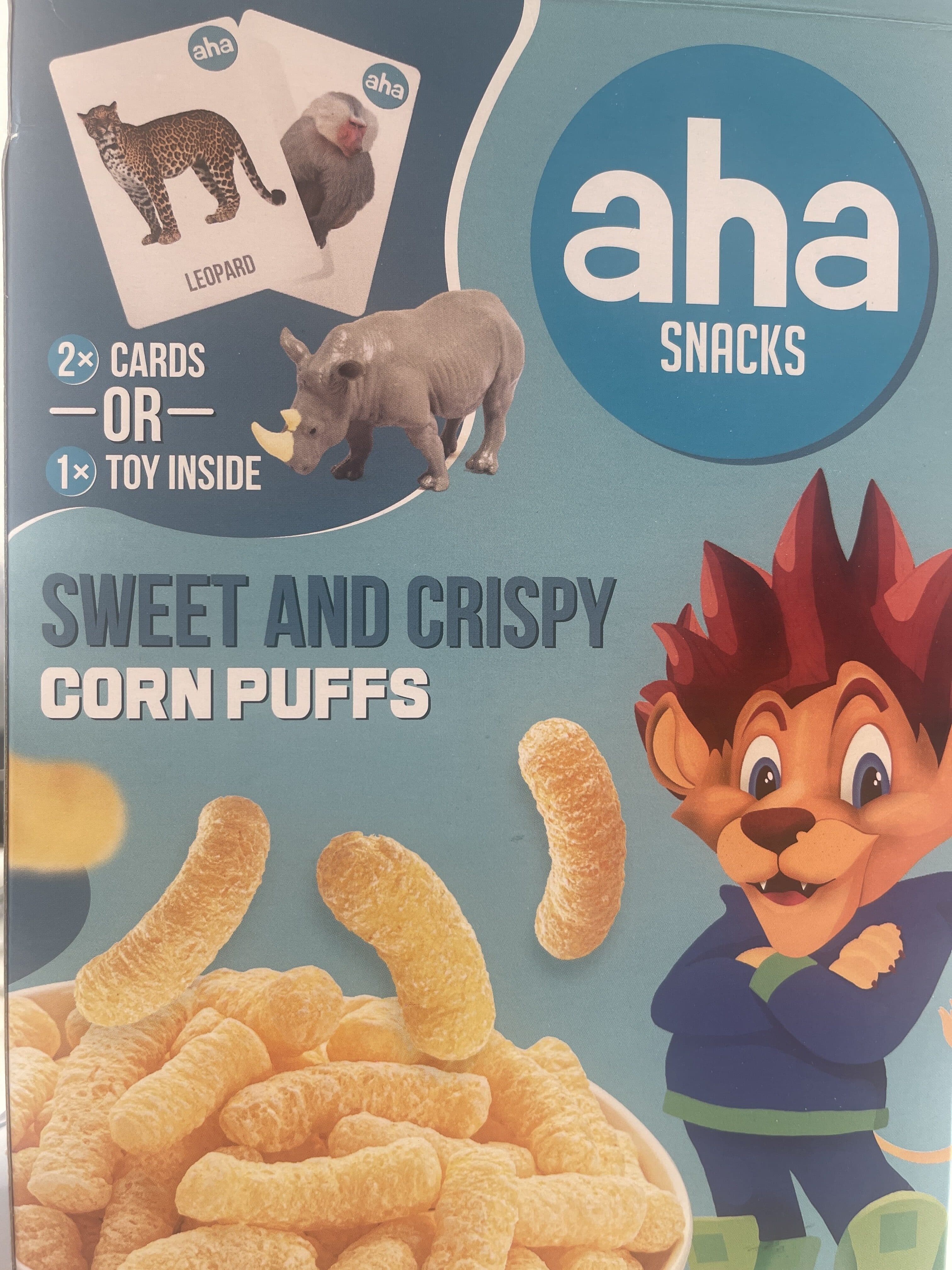 aha Sweet & Crispy Corn Puffs packshot