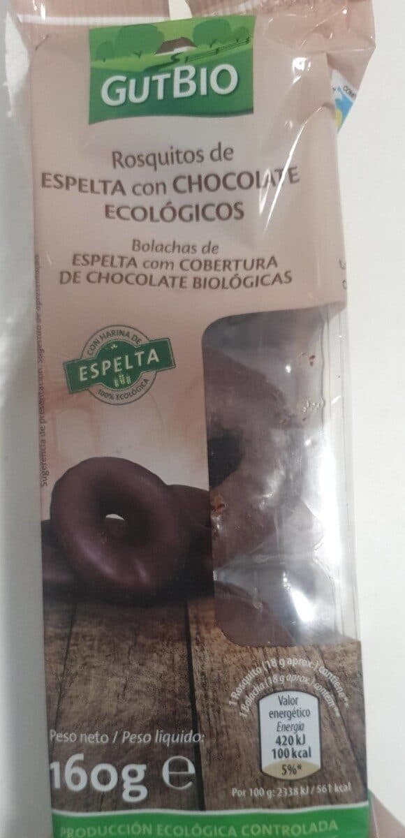 Gut Bio Rosquitos de espelta con chocolate ecologicos packshot