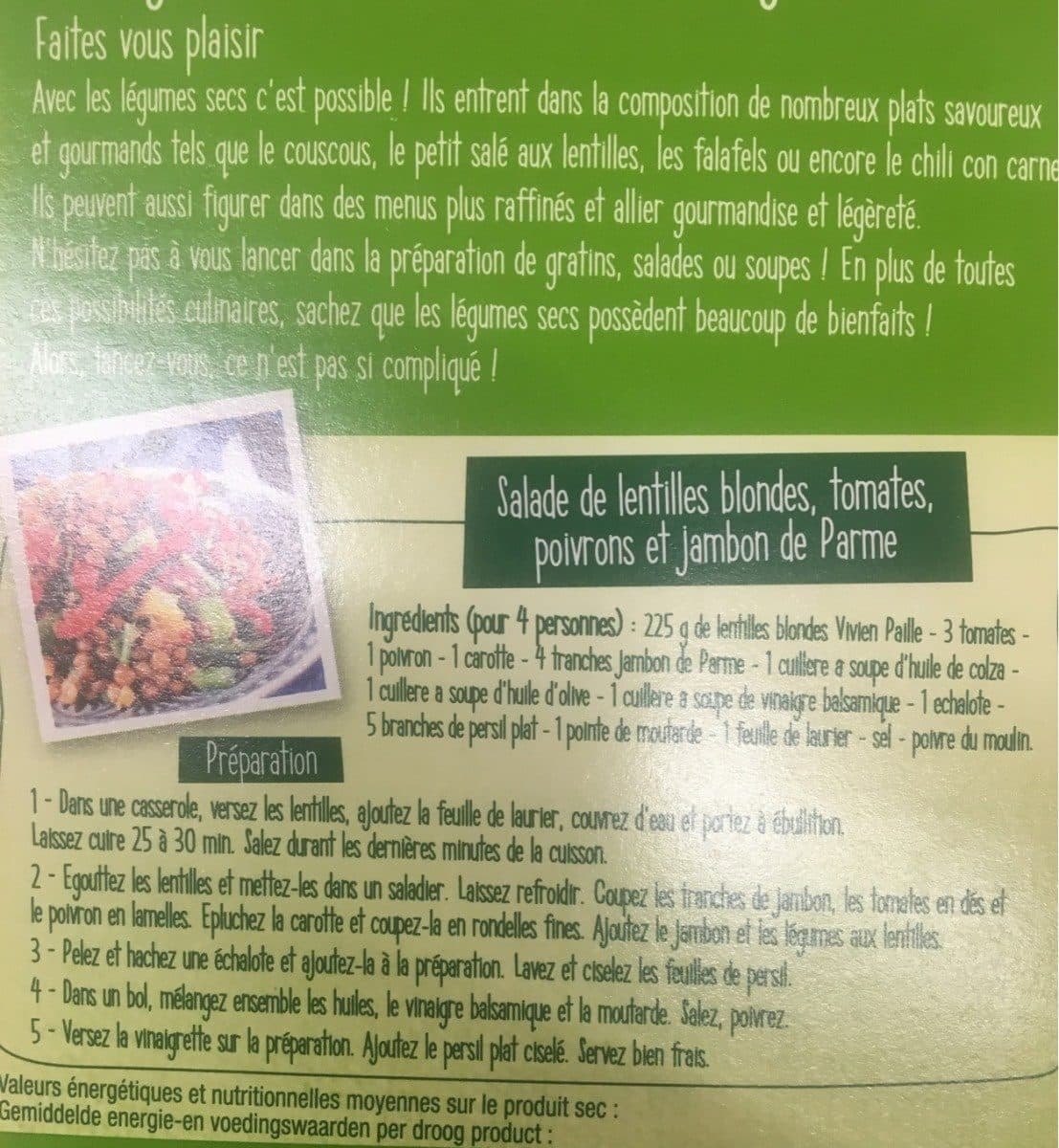 Open Food Facts Lentilles blondes packshot