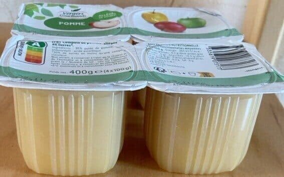 Compote de pomme allégée en sucre packshot