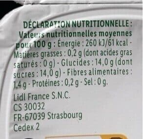 Open Food Facts Compote de pomme allégée en sucre packshot