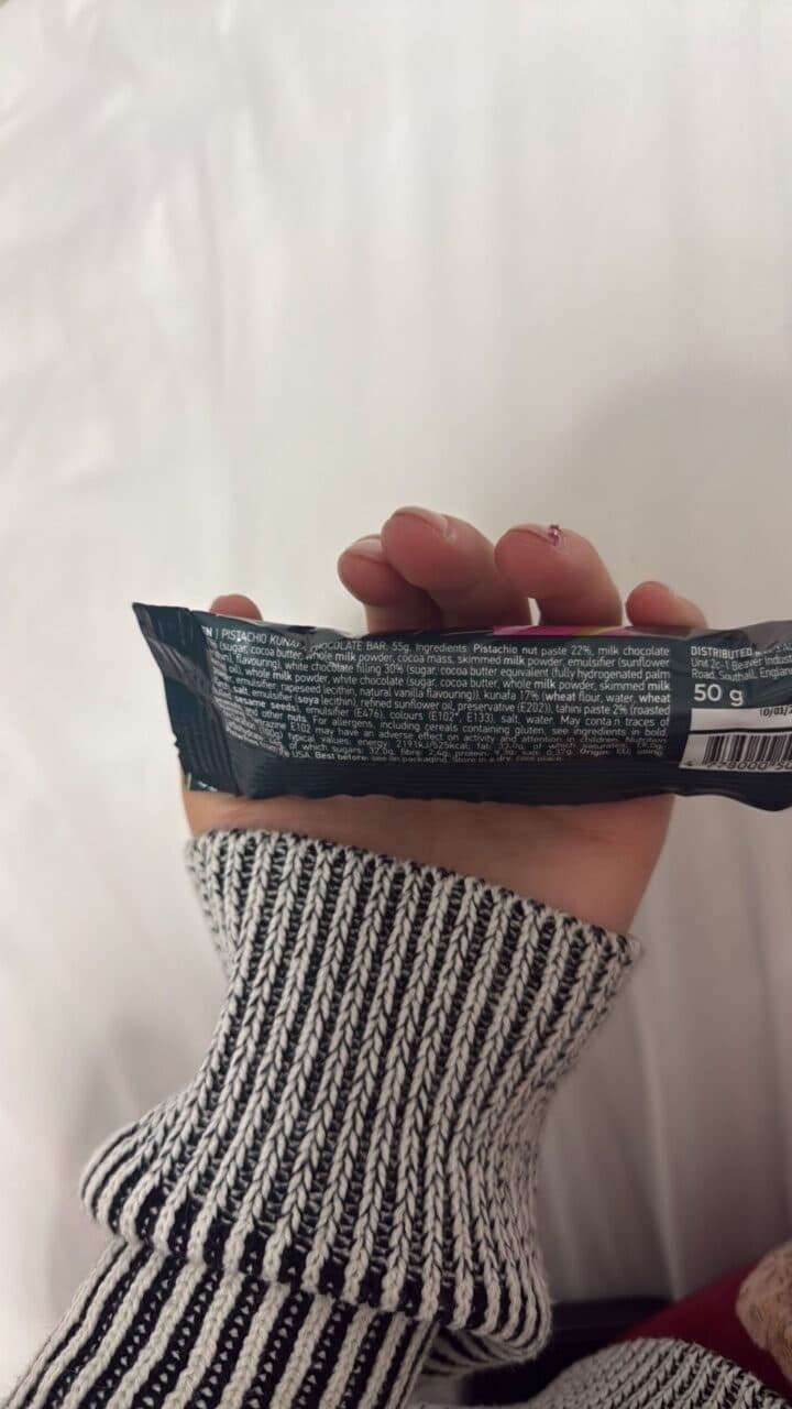 Open Food Facts DUBAI CHOCO PISTACHIO BAR Lunchy packshot