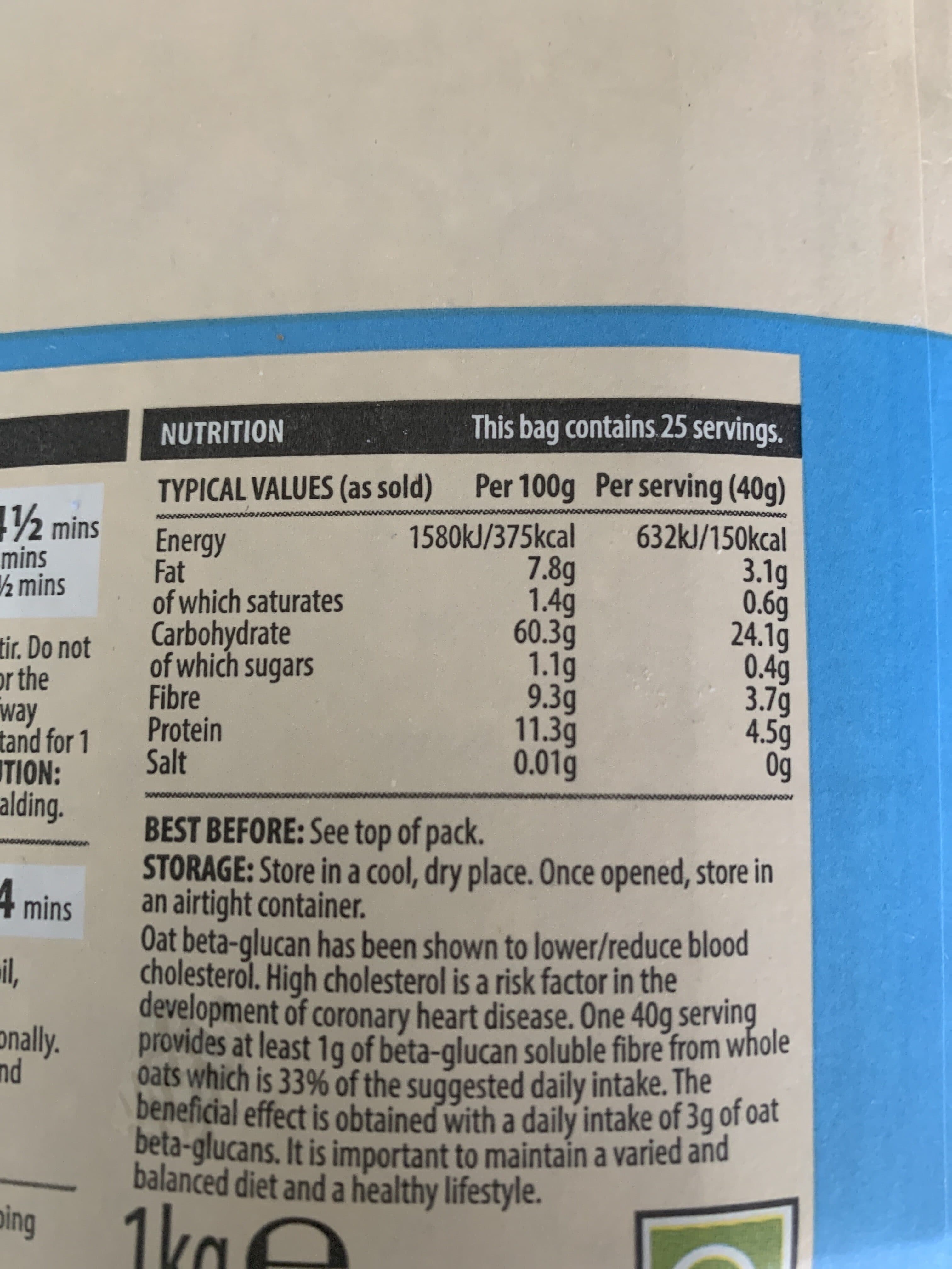 Aldi Portidge Oats packshot