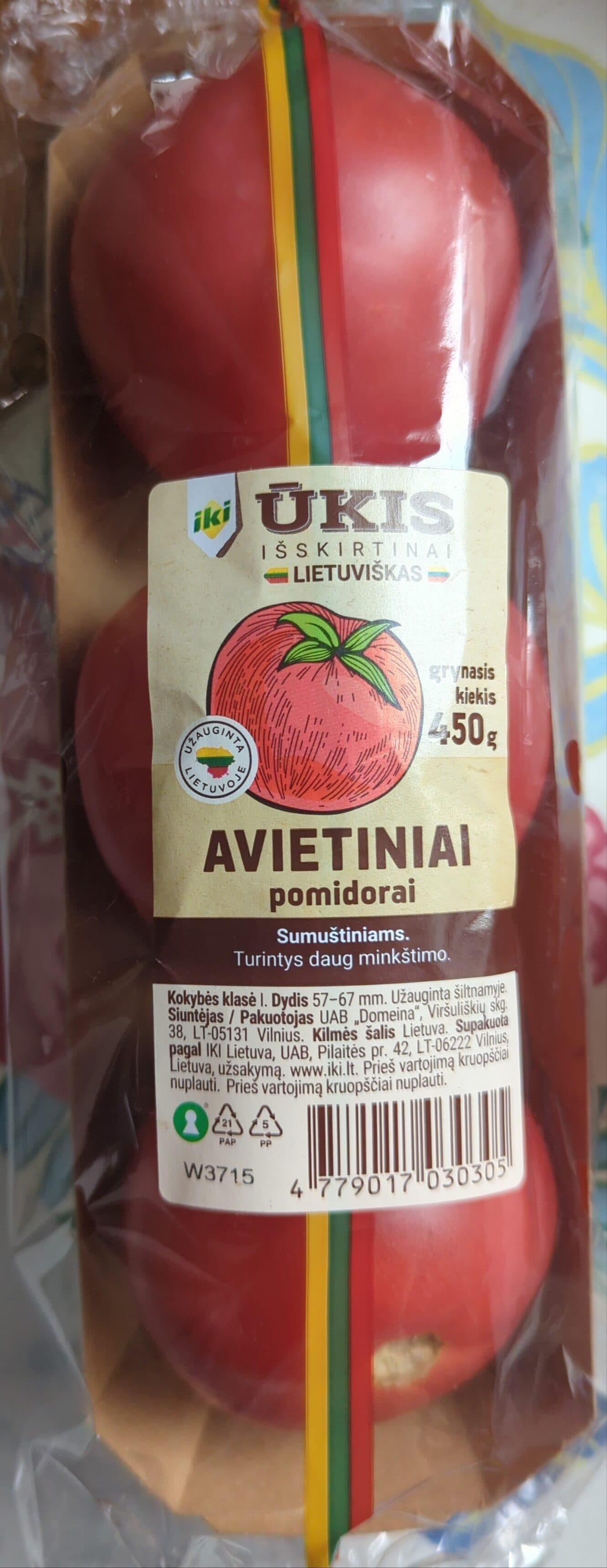 iki ūkis avietiniai pomidorai packshot