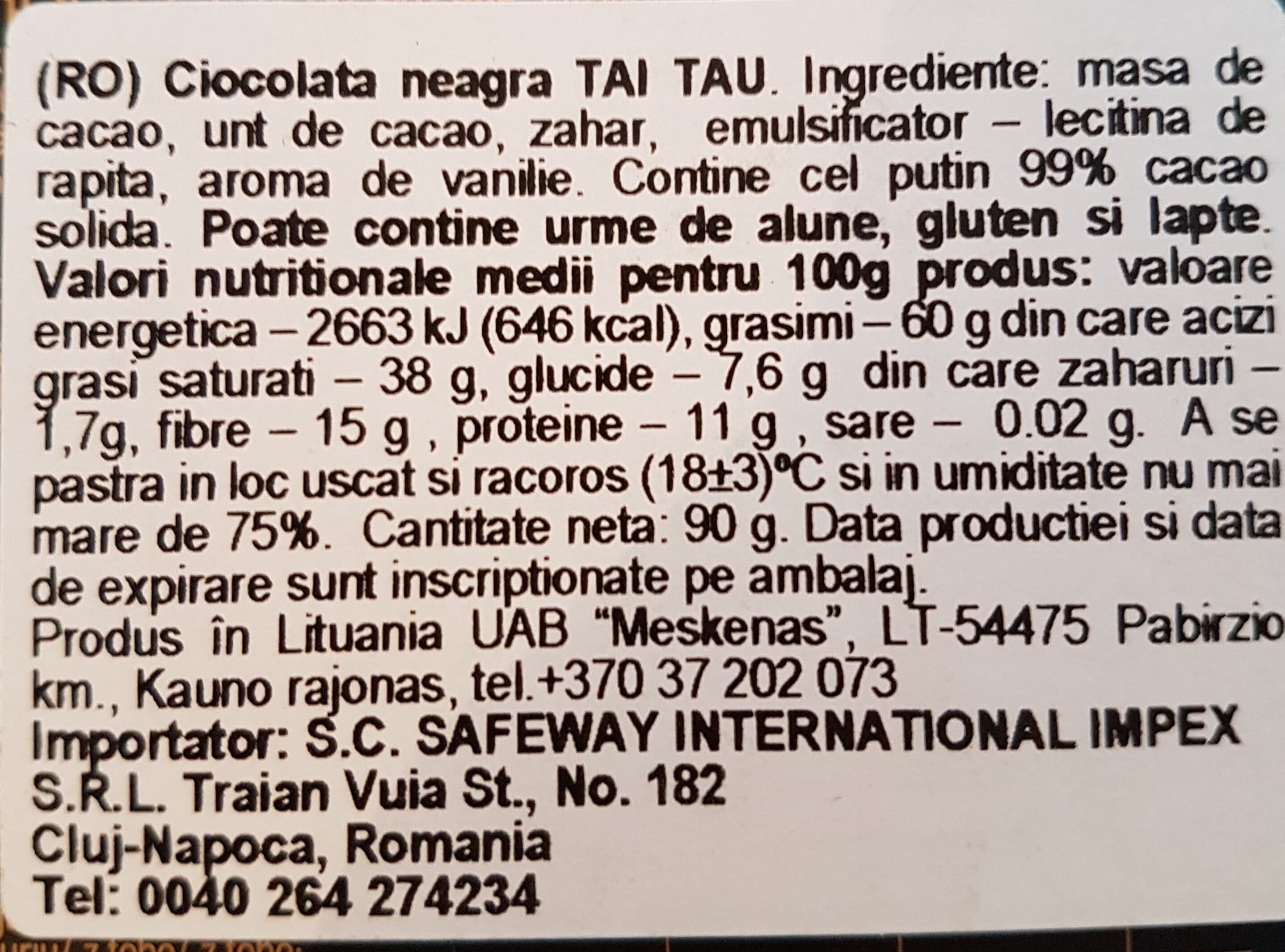 Taitau Exclusive packshot