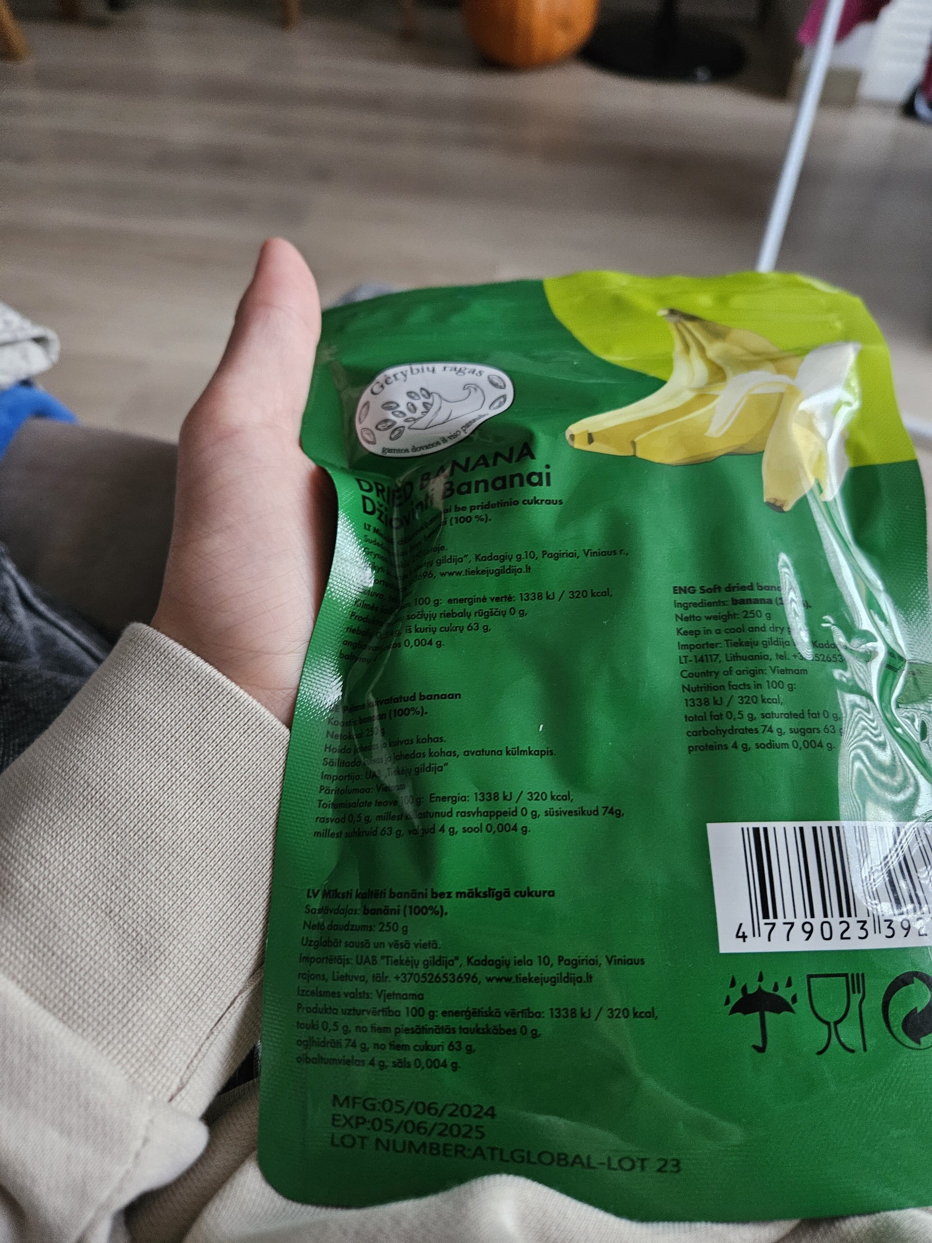 Gerybiu Ragas Soft Dried Banana packshot