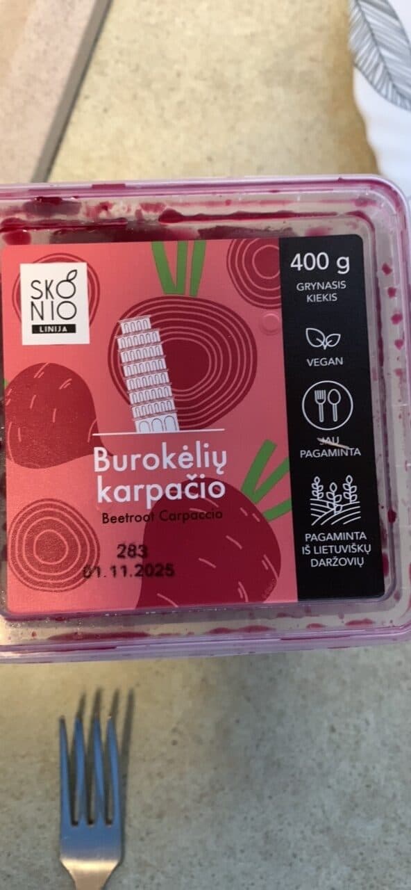 Skonio Linija Burokėlių karpačio packshot