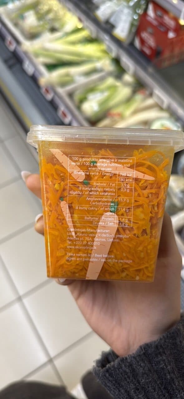 Skonio linija Korejietiškos Morkos packshot