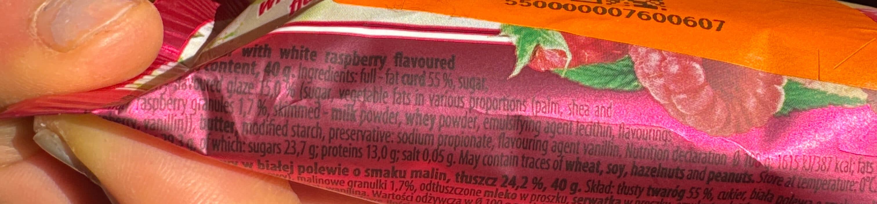Varena Curd Cheese Bar, White Raspberry packshot