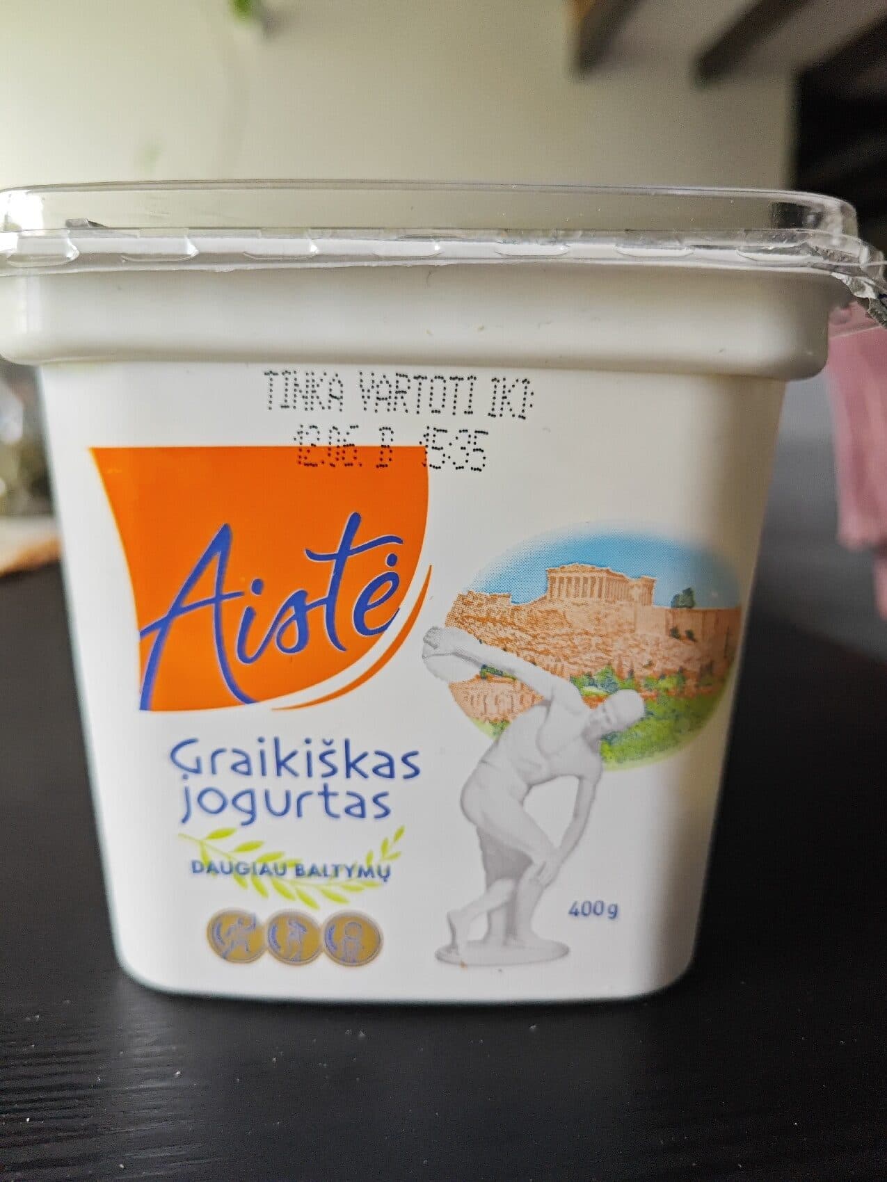 Aistė GRAIKIŠKAS JOGURTAS, BE PRIEDŲ packshot