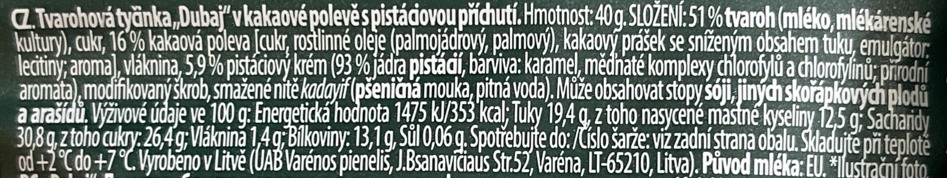 Varėnos Pienelis Dubajaus Sūrelis packshot