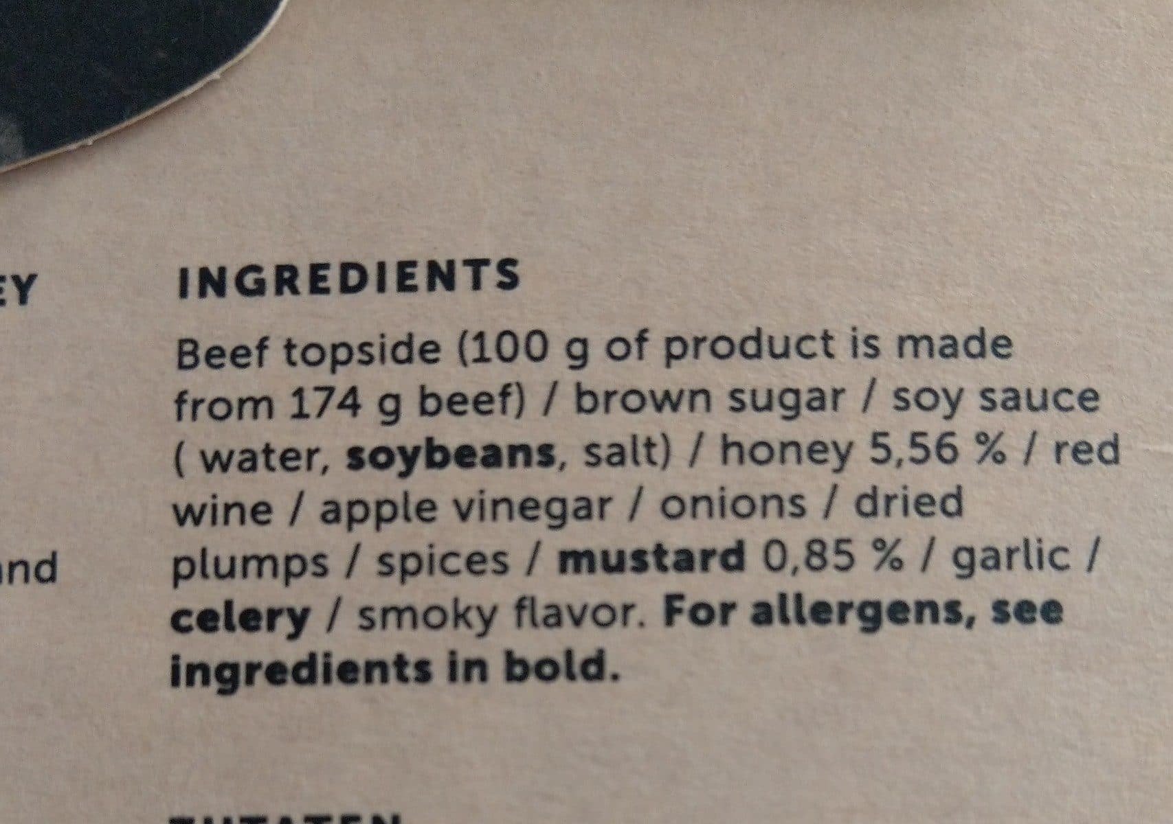 Open Food Facts Beef, mustard & honey packshot
