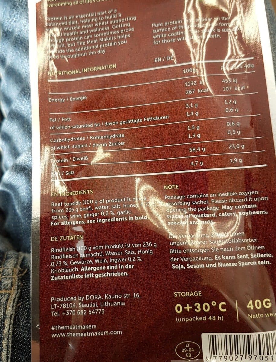 Meat Makers Beef jerky packshot