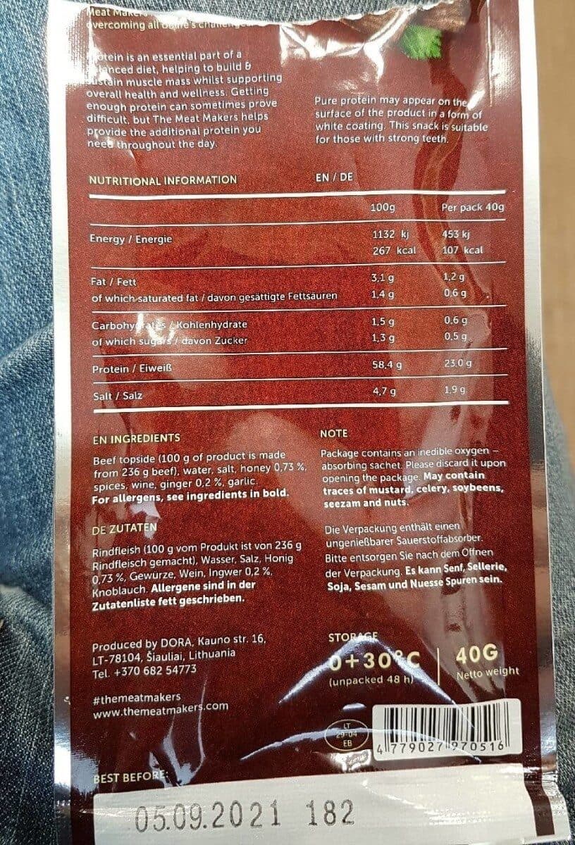 Meat Makers Beef jerky packshot