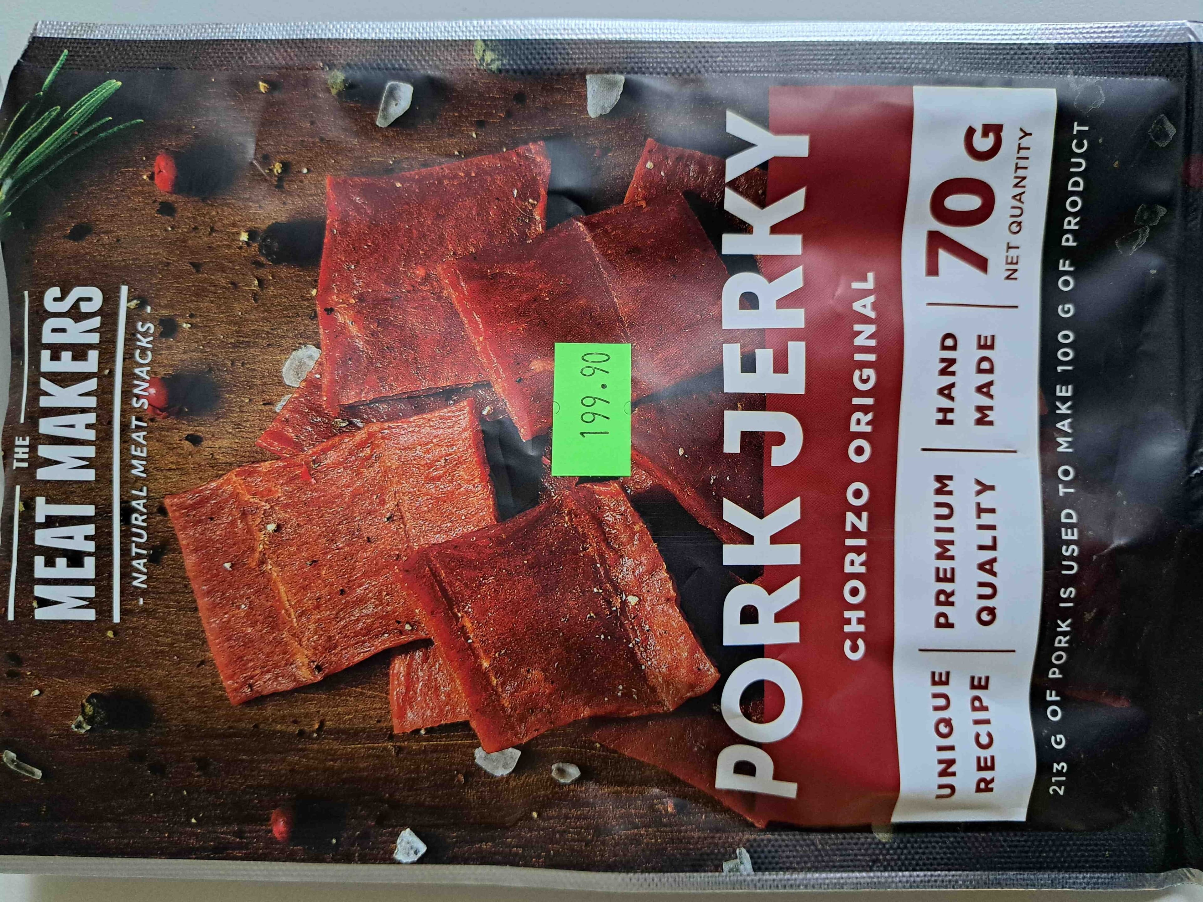 The meat makers Pork jerky - chorizo original packshot