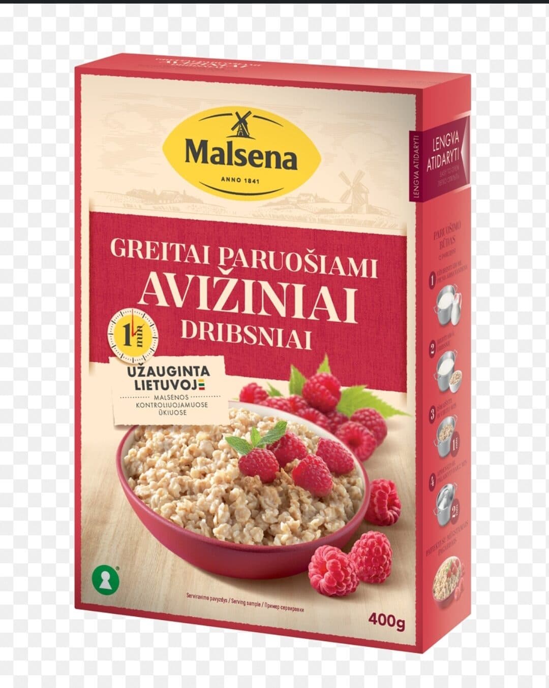 Malsena Avižiniai dribsniai packshot