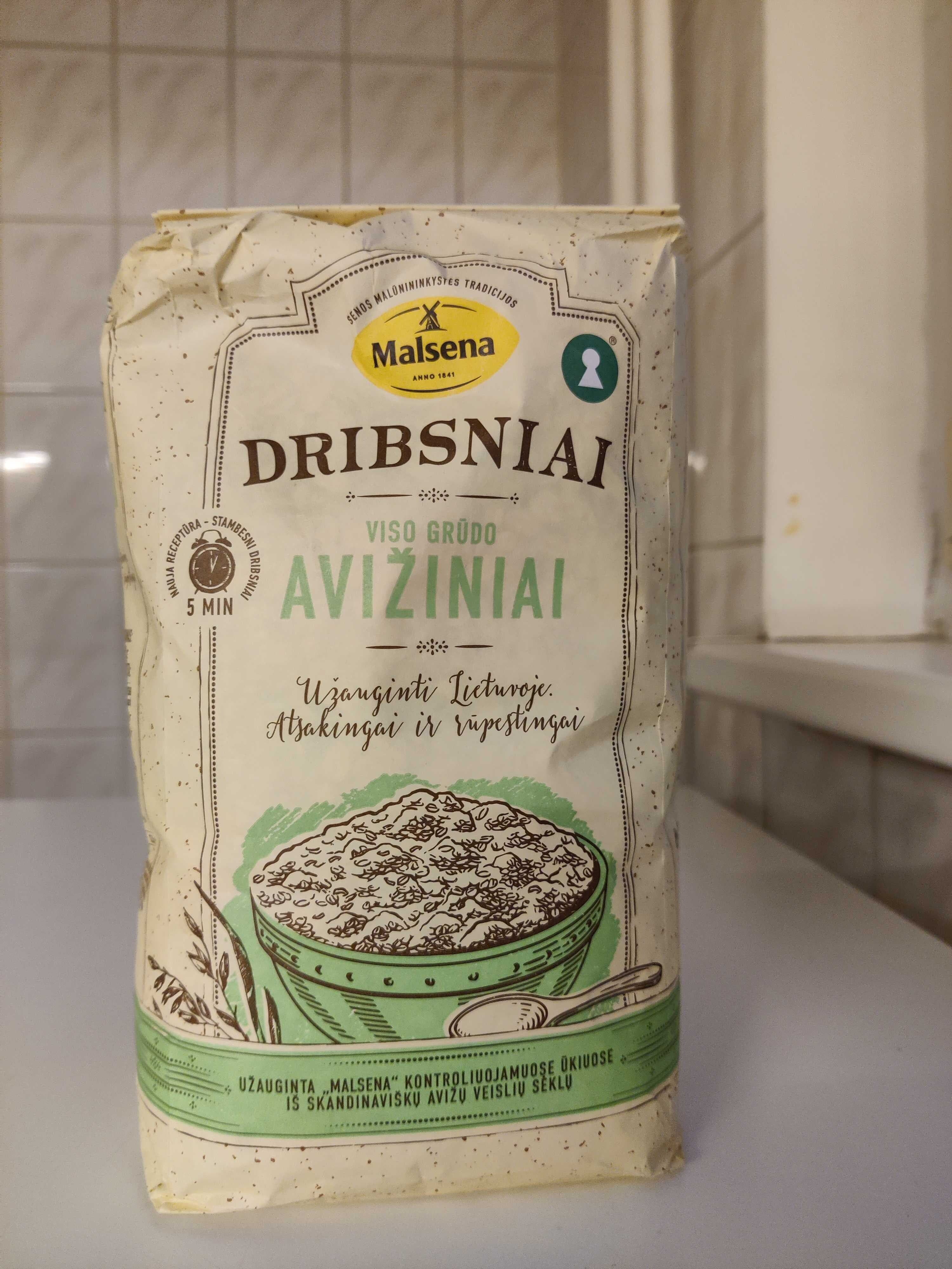 Malsena Wholegrain oat flakes packshot