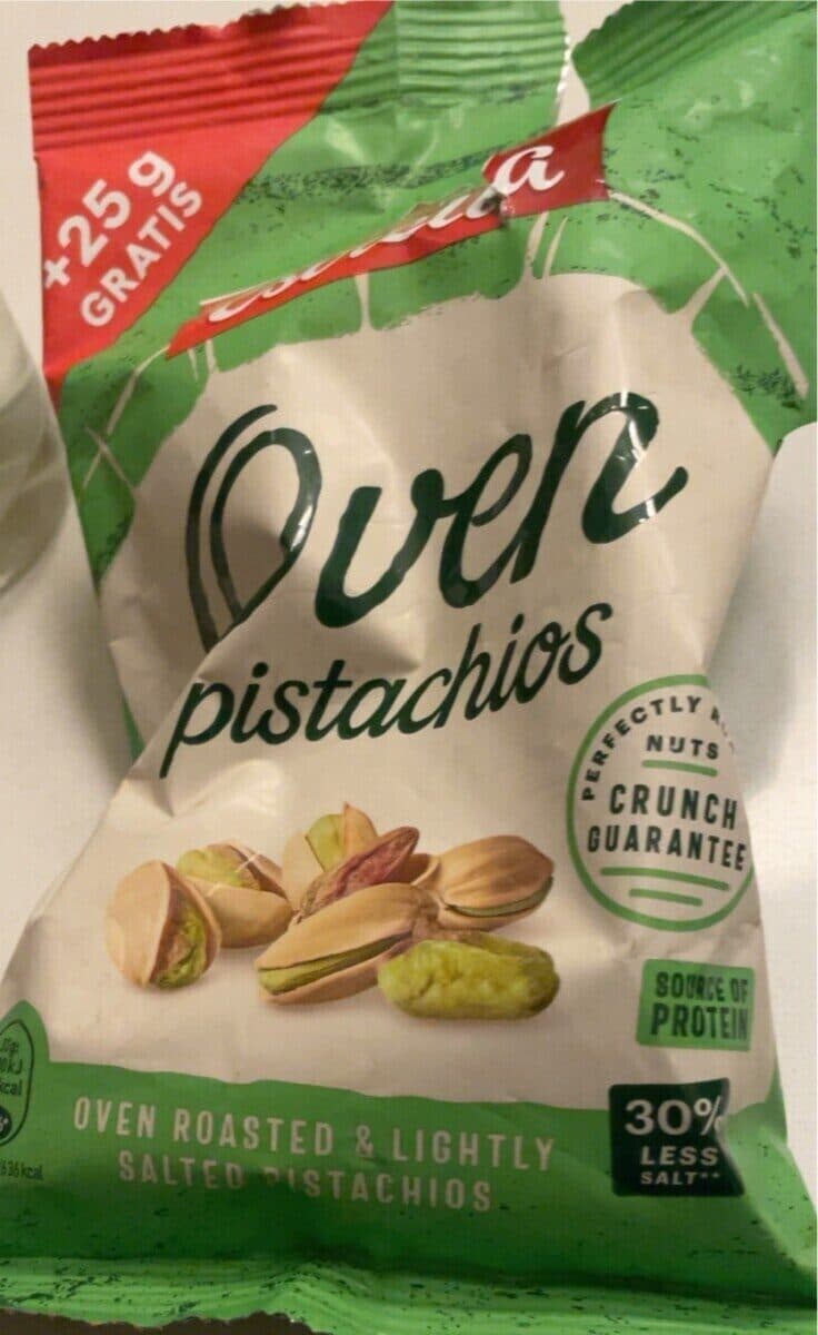 Oven pistachios packshot