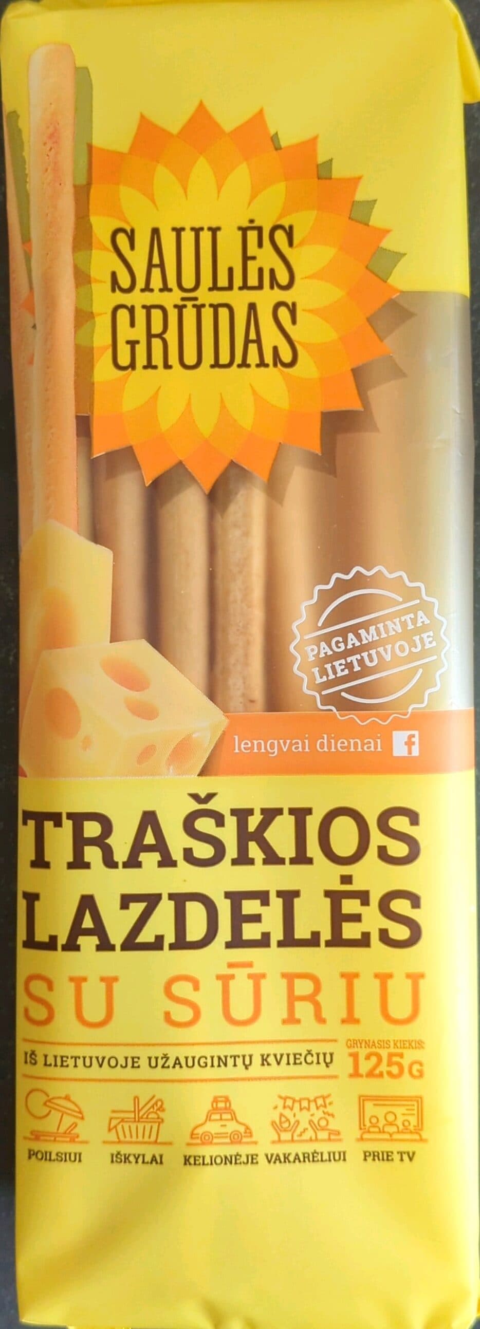 saulės grūdas traškiis lazdelės su sūriu packshot