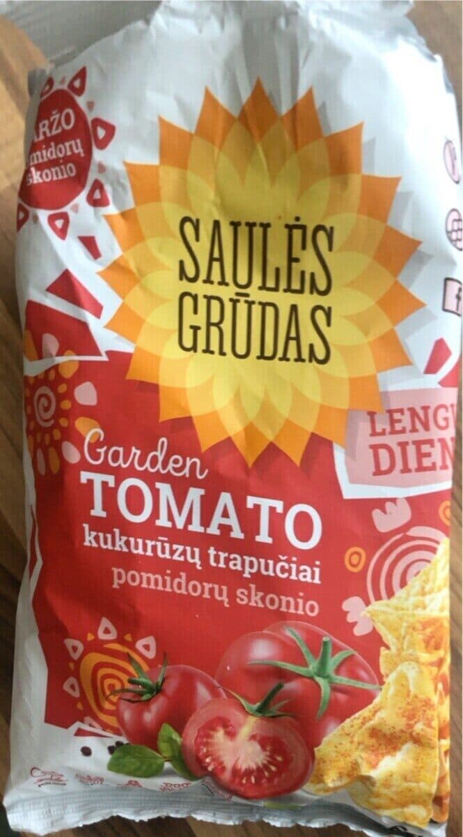 SAULĖS GRŪDAS garden tomato corn chips packshot