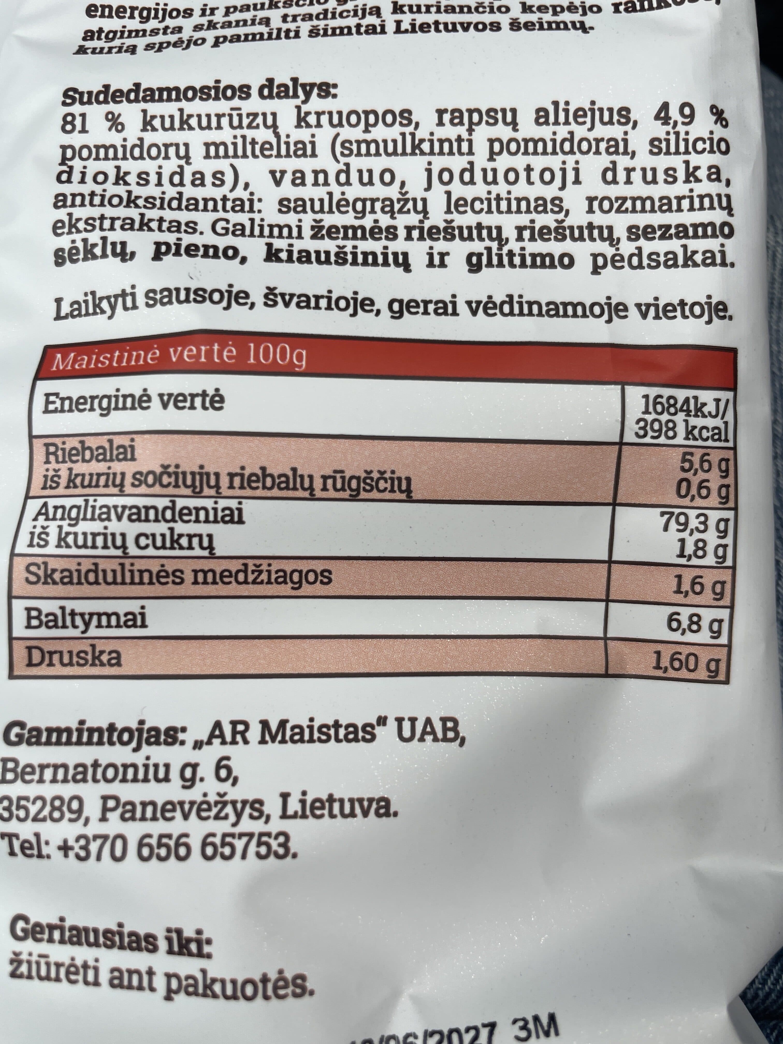 SAULĖS GRŪDAS garden tomato corn chips packshot