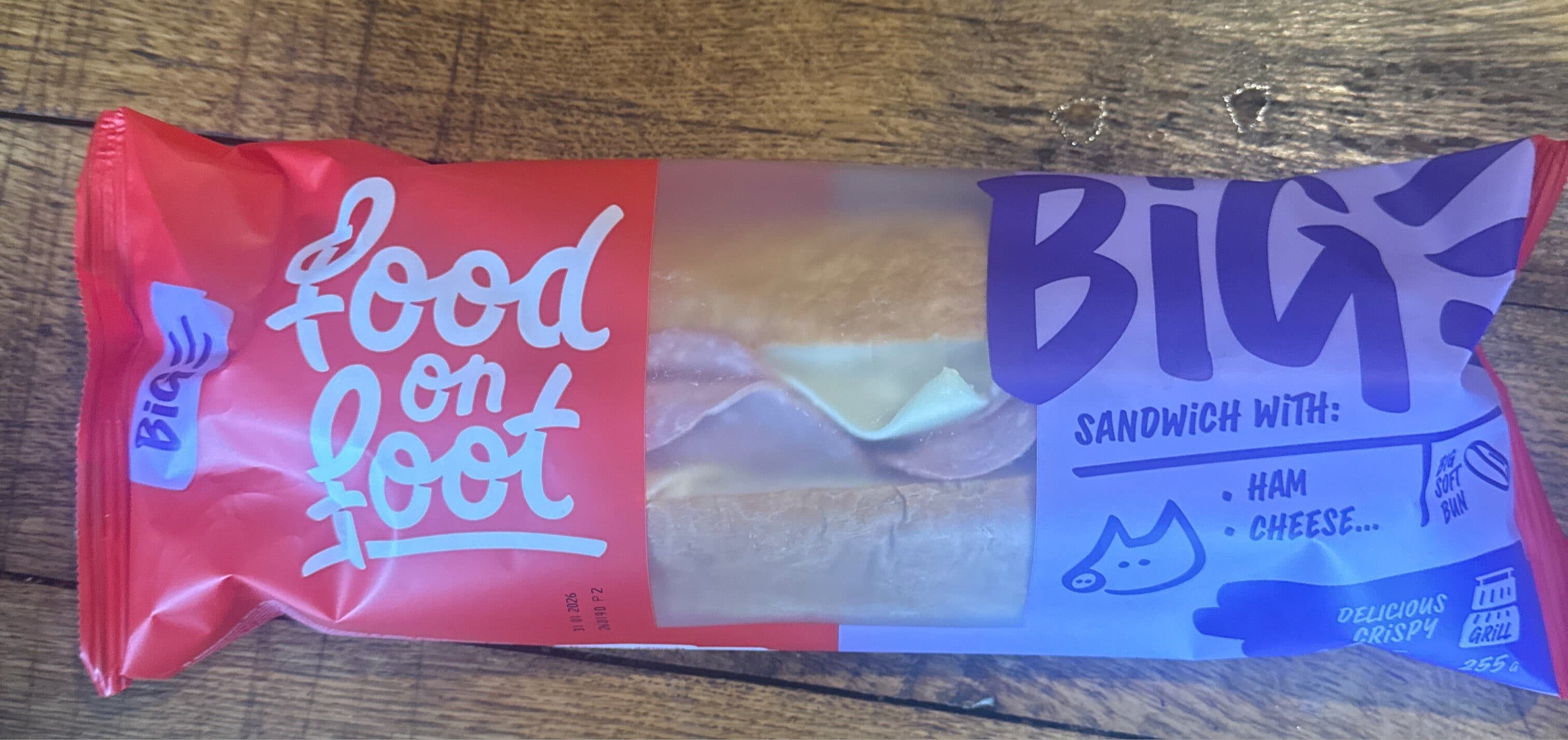 Food On Foot Bug Sandwitch With Ham And Cheese packshot