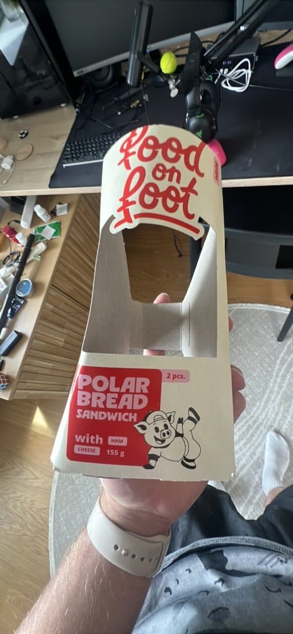 Food On Foot Polar Bread Sandwich With Ham & Cheese packshot