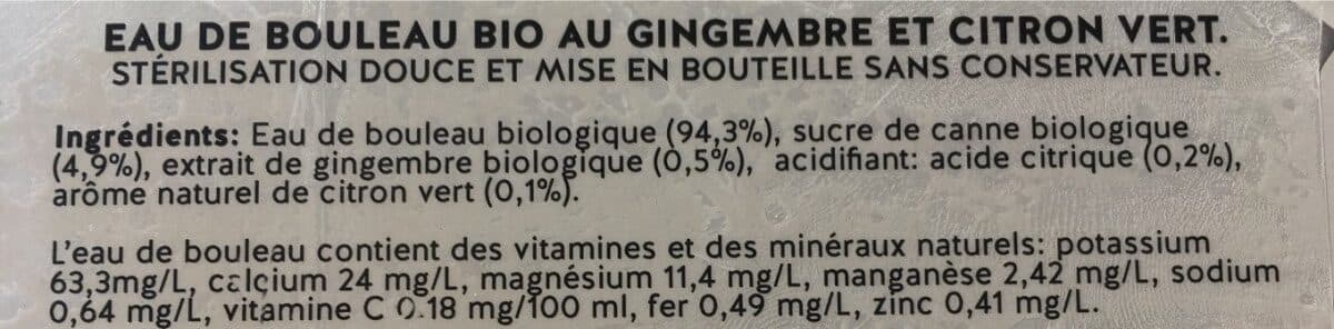 Open Food Facts Eau de bouleau packshot