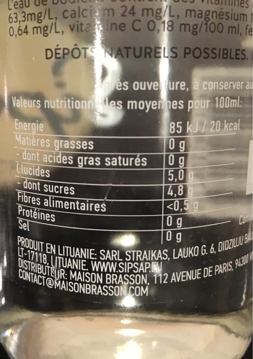 Open Food Facts Eau de bouleau packshot