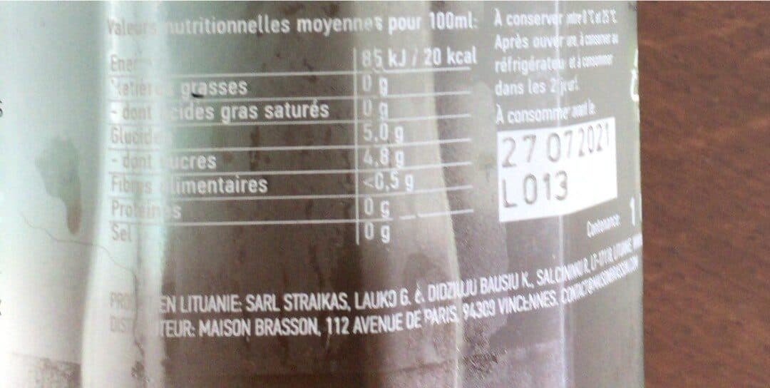 Open Food Facts Eau de bouleau bio packshot