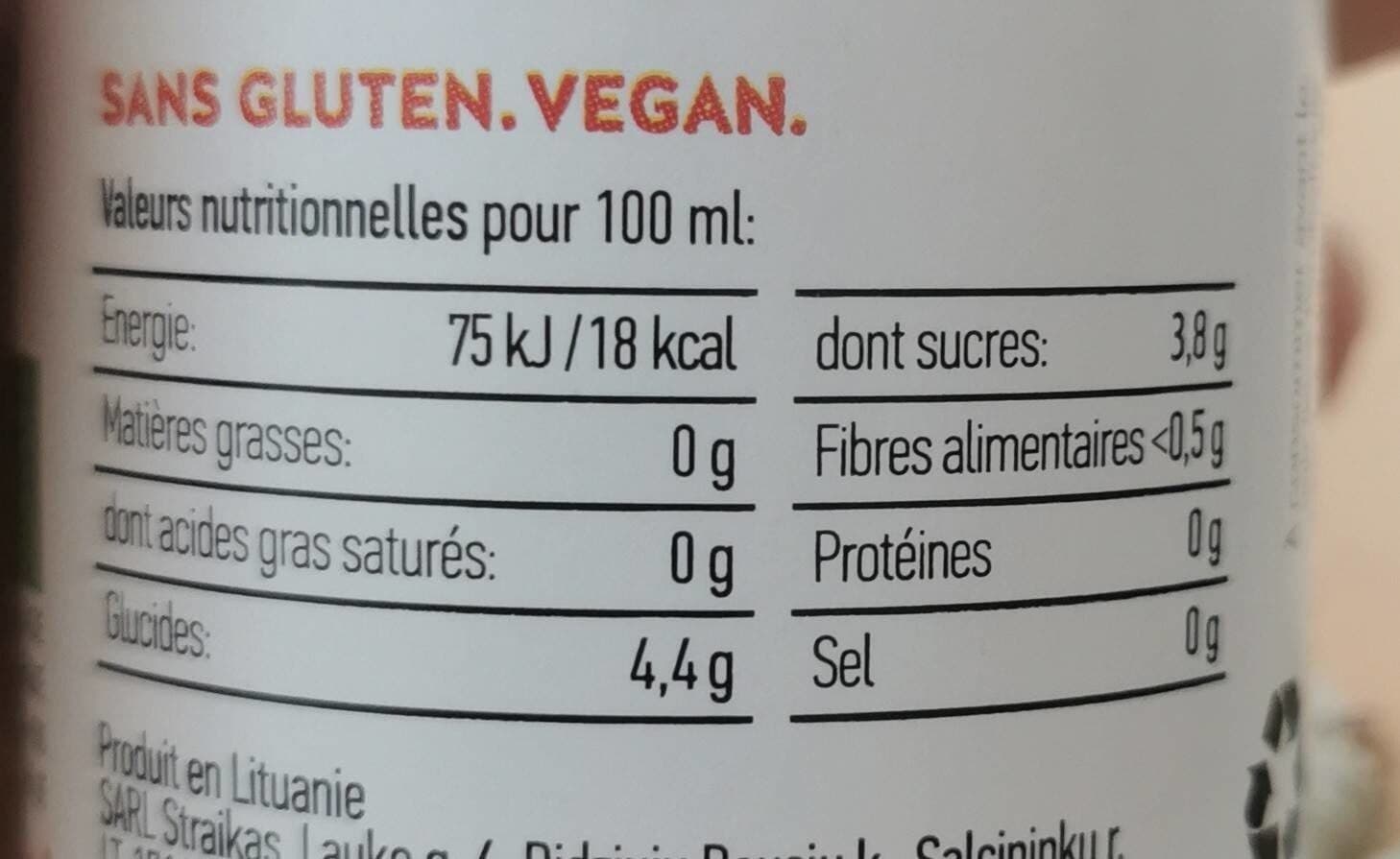 Open Food Facts Eau de boulot Rhubarbe packshot