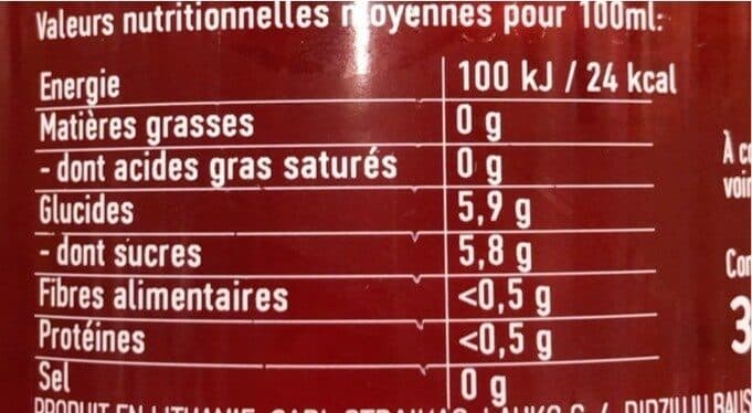 Open Food Facts Eau de bouleau bio à la cranberry packshot
