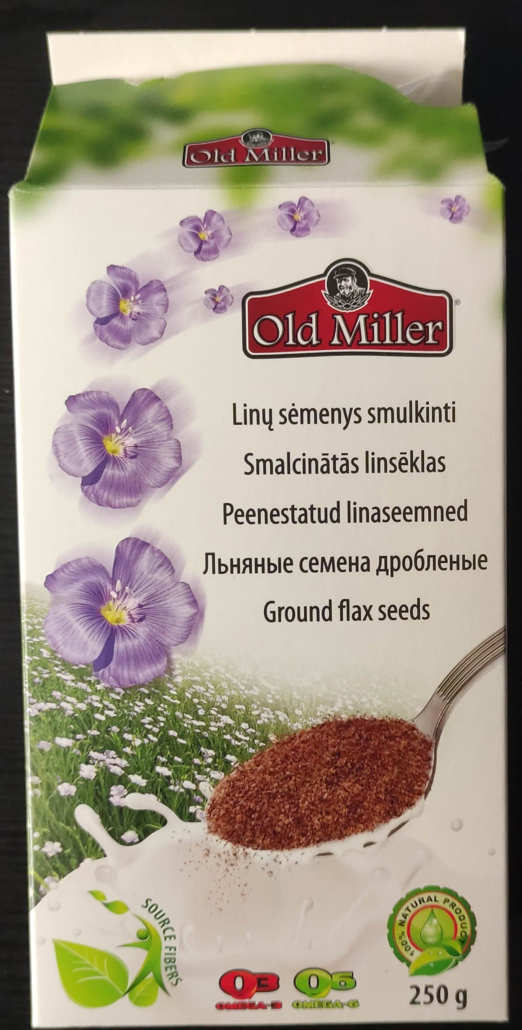 Old Miller Linų sėmenys smulkinti packshot
