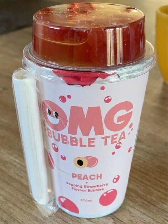 OMG Omg bubble tea peach packshot