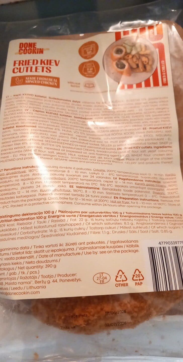 Done Cookin Kijevo kotletas packshot