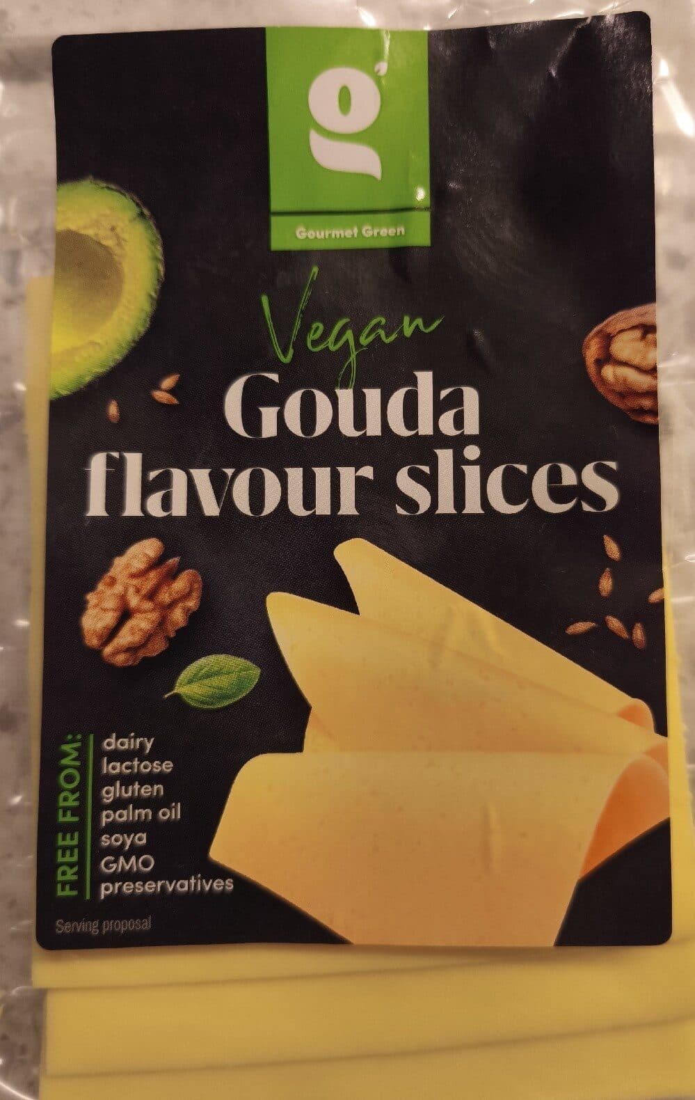 Gourmet Green Vegan Gouda Flavour Slices packshot