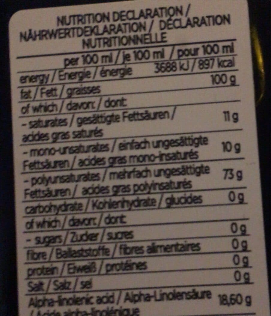 Open Food Facts Organic Hemp Seed Oil packshot