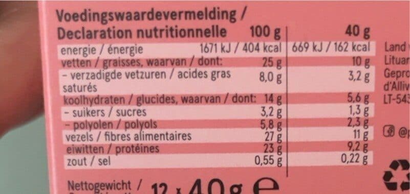 Open Food Facts Barrette proteiche packshot